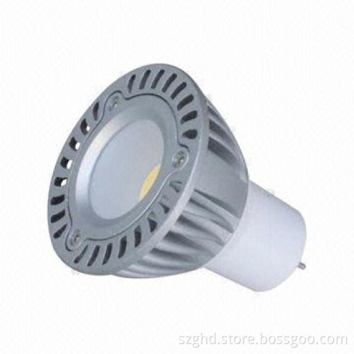 COB LED Spotlight, GU5.3/GU10 Base and 77 Degrees Angle, 100 to 240V Voltage